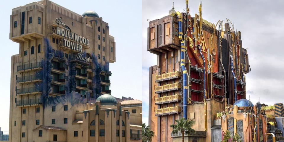 hollywood tower of terror guardians of the galaxy disney california adventure