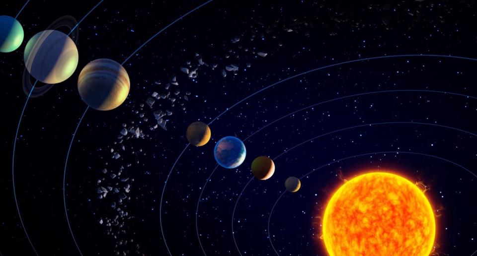 Tendemos a imaginar las órbitas de los planetas en forma de círculo y en velocidad constante, pero eso no es cierto. (Créditos: Getty Images)