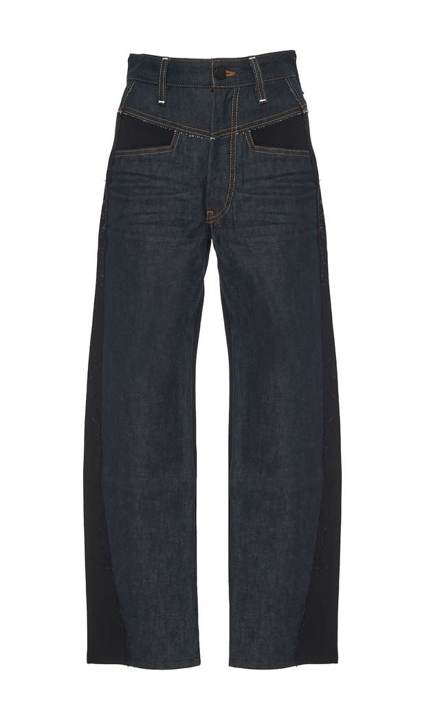 7) Two-Tone Front Yoke Jean