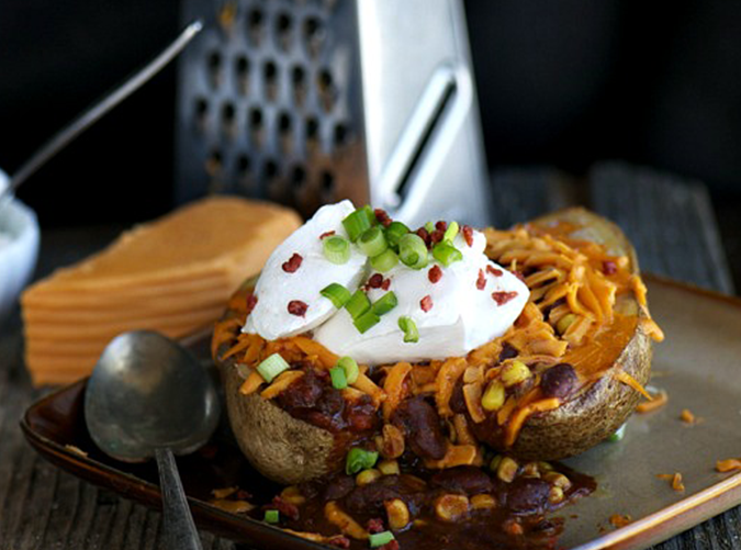 Loaded Vegan Baked Potatoes