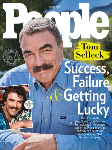 <p><a href="https://www.instagram.com/jefflipsky/" data-component="link" data-source="inlineLink" data-type="externalLink" data-ordinal="1">Jeff Lipsky</a></p> Tom Selleck on the cover of PEOPLE's April 29, 2024 issue