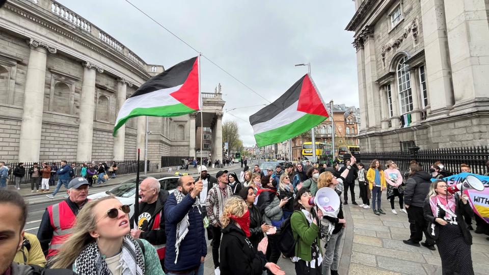 Protesters at Trinity