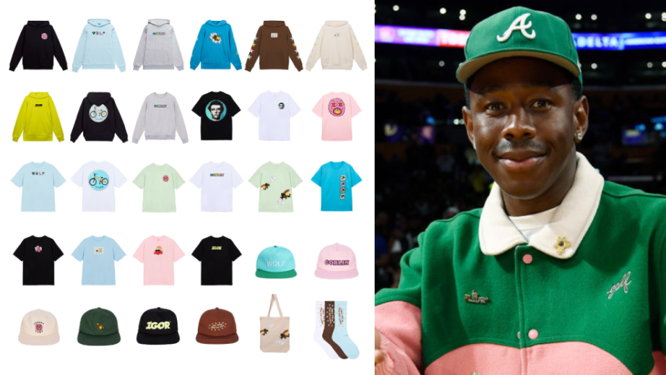 Tyler the Creator launches capsule collection with Spotify (Photos: Spotify Capsule Collection, Getty Images)