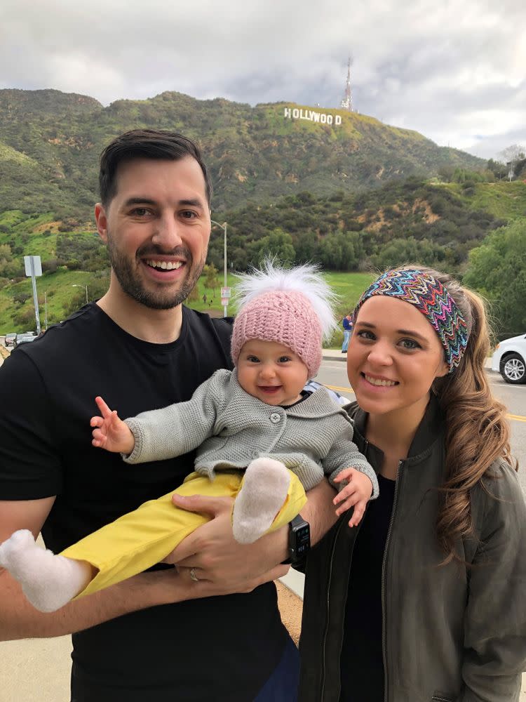 Jeremy Vuolo, baby Felicity and Jinger Duggar | Courtesy TLC