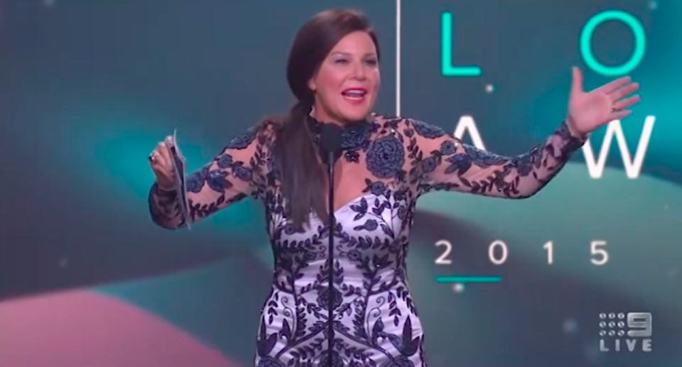 Julia Morris’ forgettable moment at the Logies has become one of the most memorable.