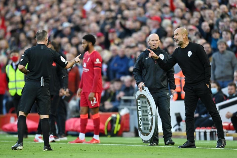 Manchester City manager Pep Guardiola was left furious by the decision   (Getty Images)