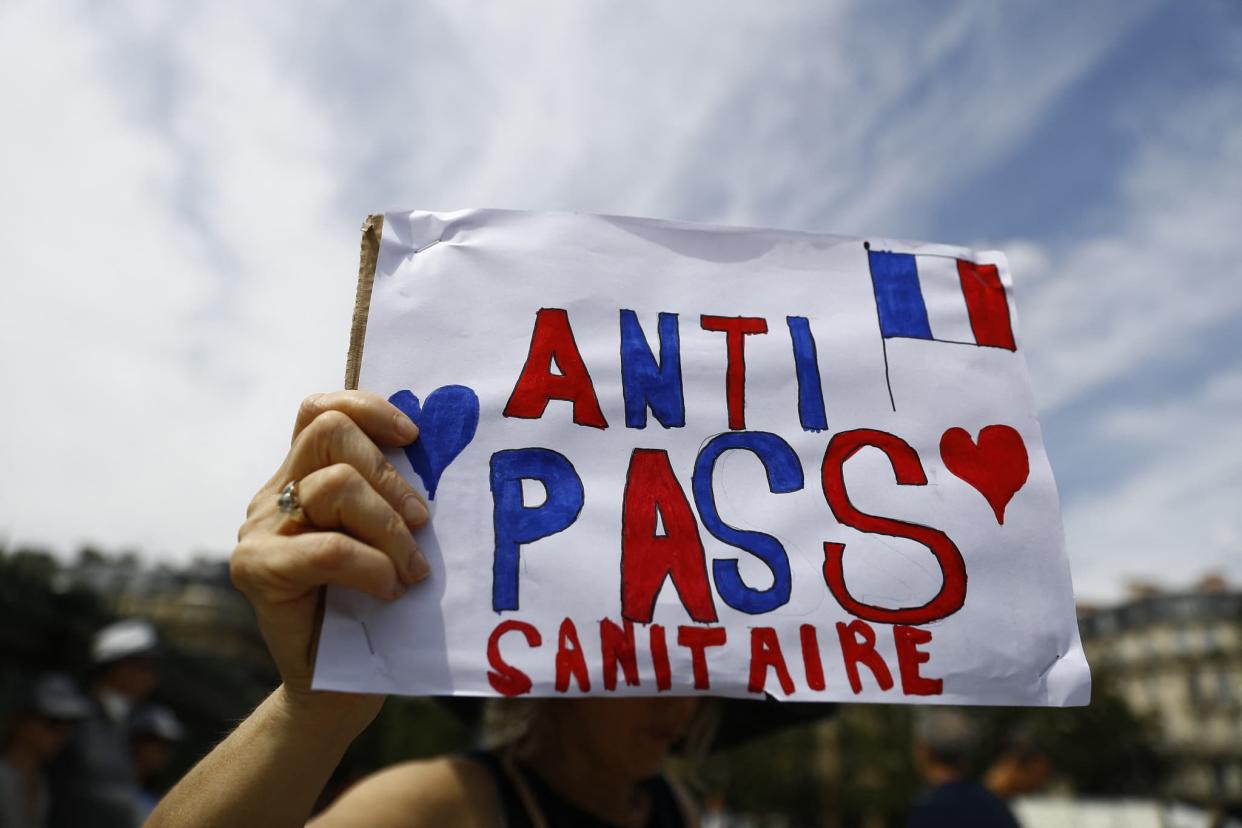 Manifestation anti-pass sanitaire samedi à Paris - Sameer Al-DOUMY / AFP