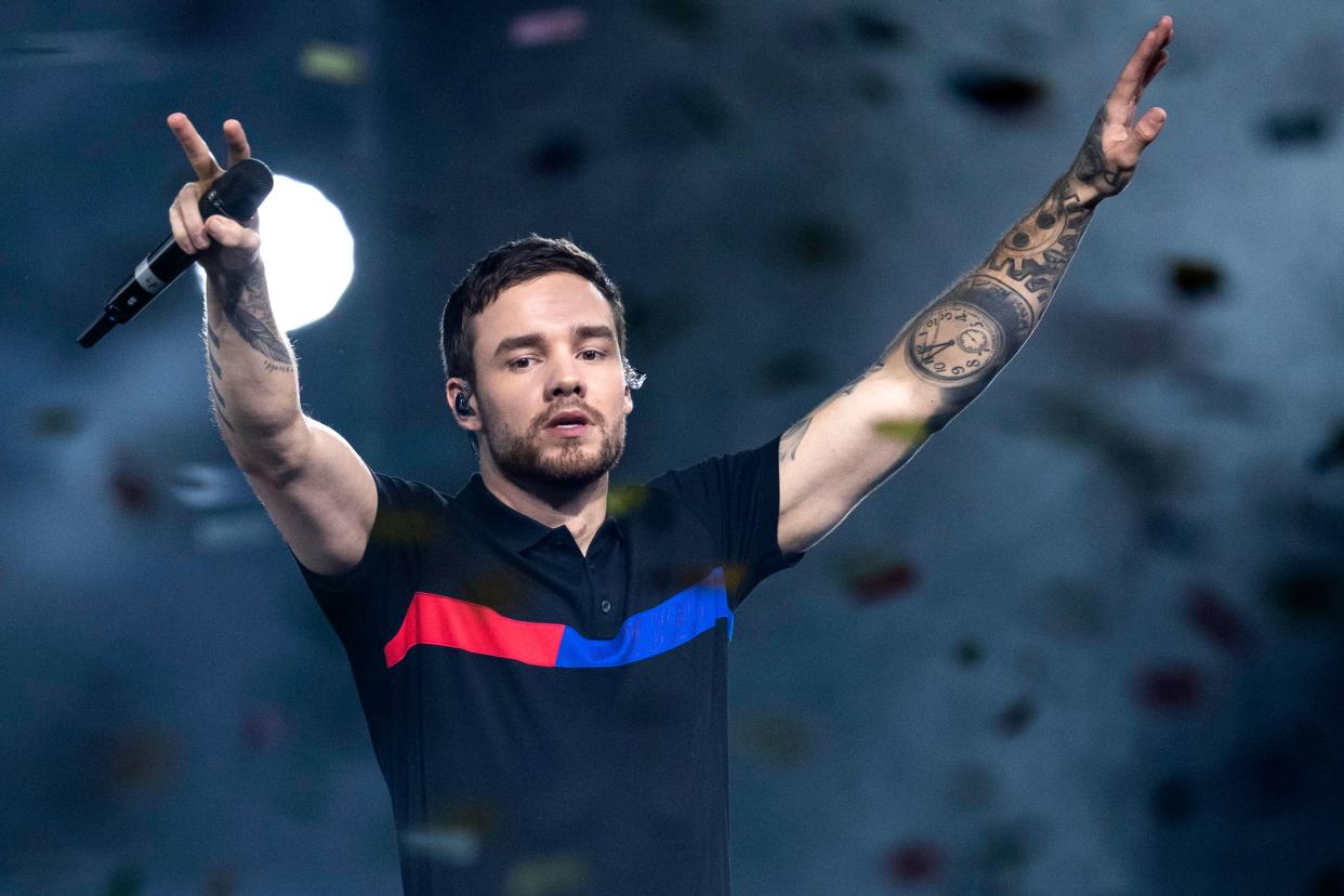 Liam Payne performs on stage