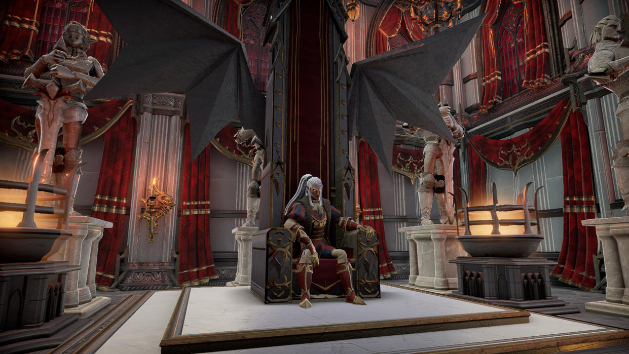  V Rising castle relocation - Vampire on a throne. 