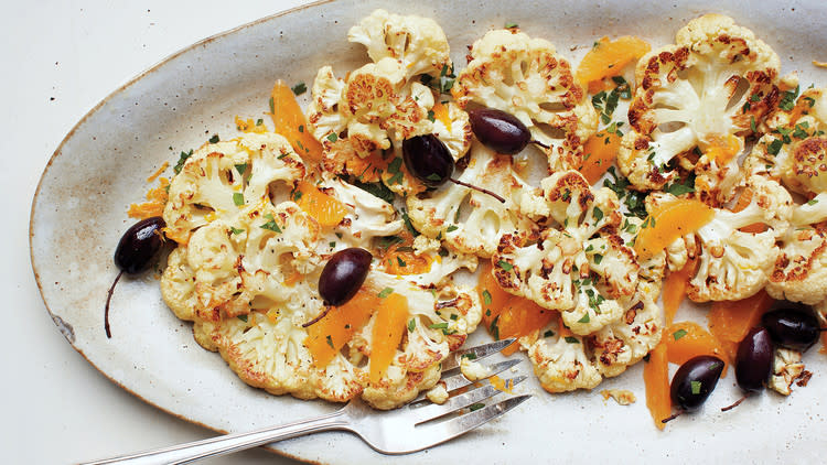 Charred Cauliflower with Clementines and Olives