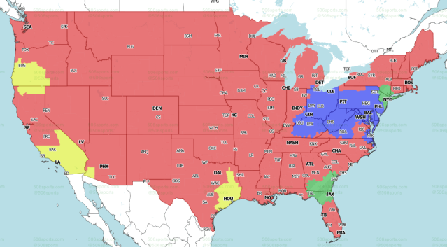 nfl week 1 tv coverage map