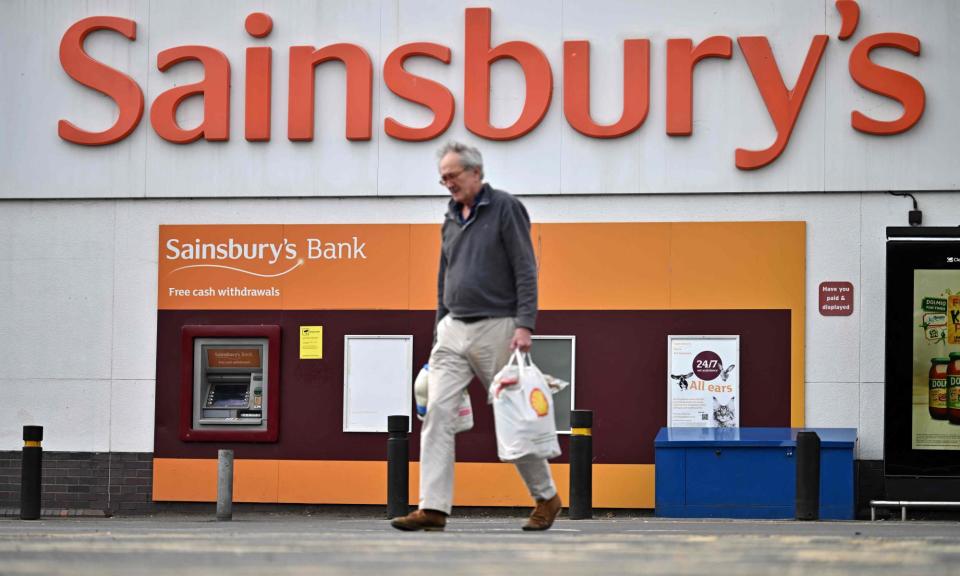 <span>Sainsbury’s says more customers are choosing its supermarkets for their big weekly shop.</span><span>Photograph: Ben Stansall/AFP/Getty</span>