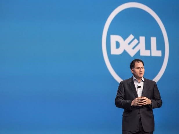 Michael Dell, chief executive of Dell Inc, delivers his keynote speech at the All Things Oracle OpenWorld Summit in San Francisco, California September 25, 2013. REUTERS/Jana Asenbrennerova/Files