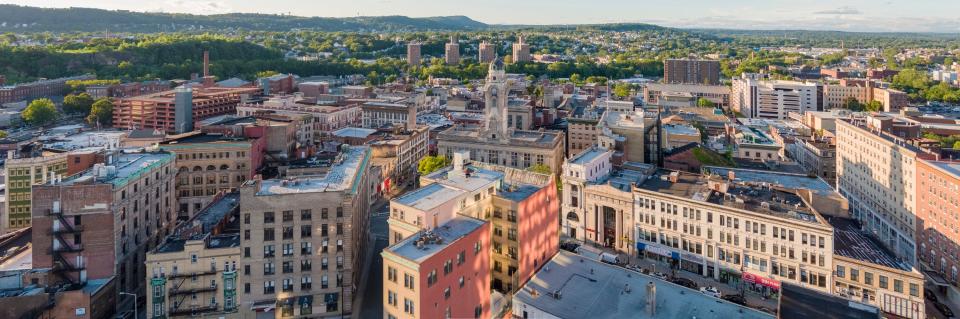 An aerial view of Paterson, New Jersey.
