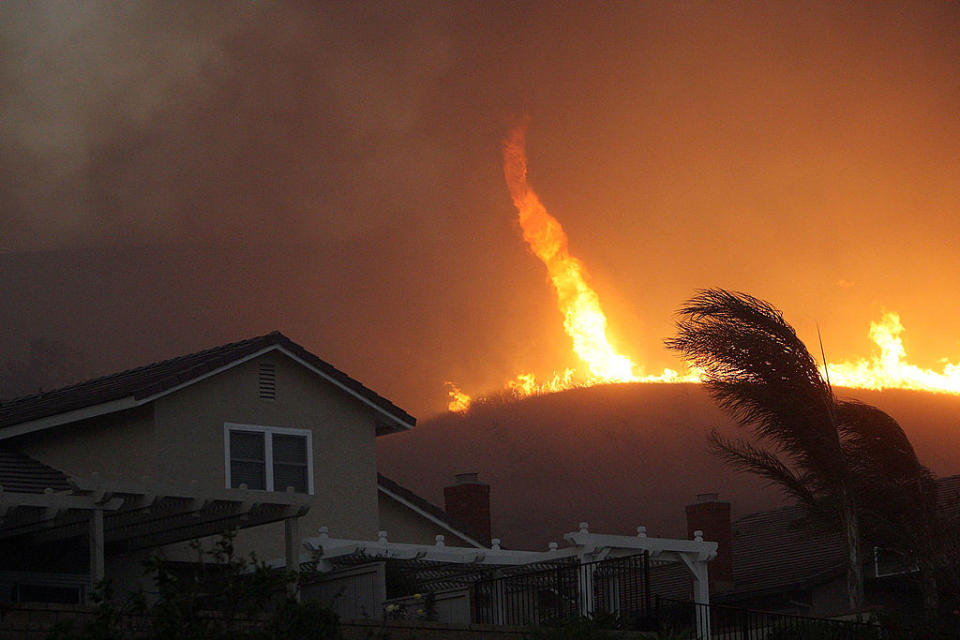 A fiery tornado