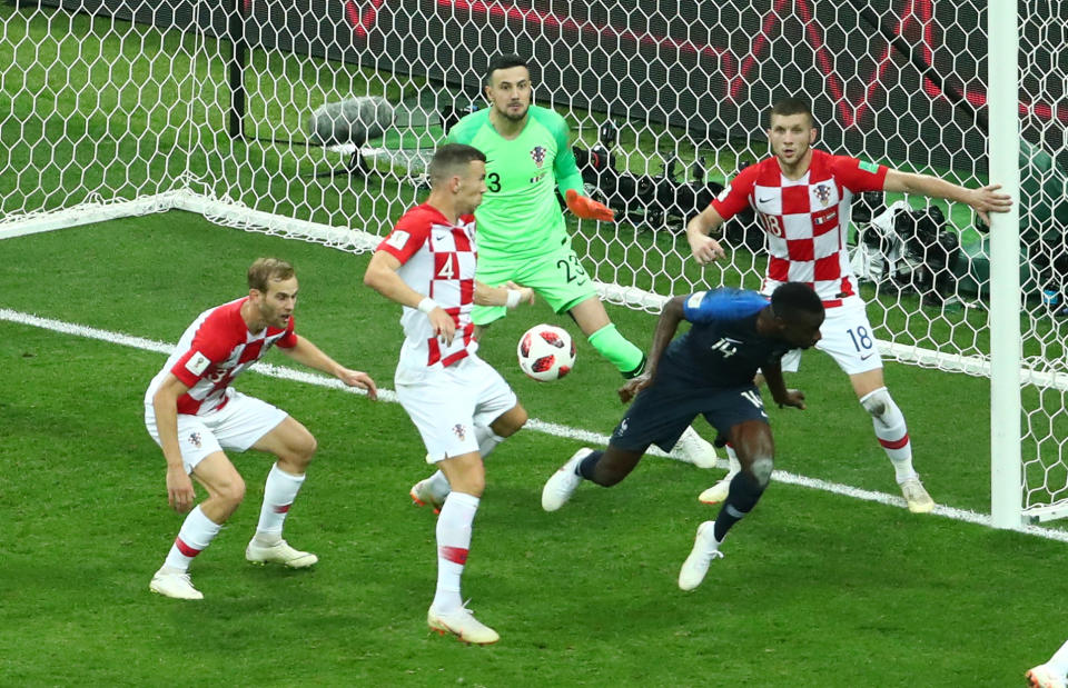 Perisic was controversially penalised via VAR for this handball