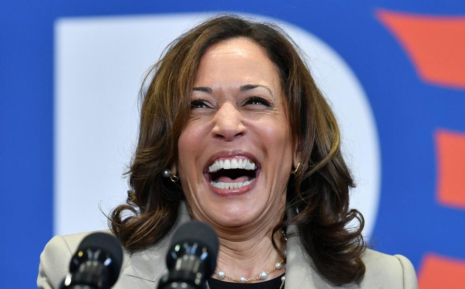 US Vice President Kamala Harris holds a campaign event that is her seventh visit to North Carolina this year