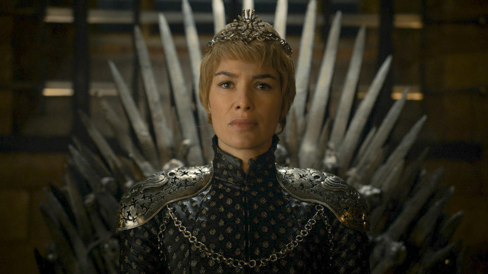 Closeup of Lena Headey as Cersei in "Game of Thrones"