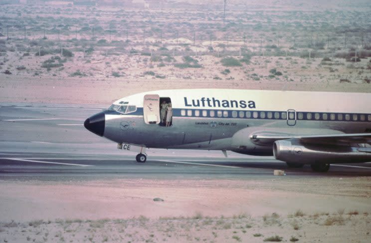 Am 13. Oktober 1977 wurde die Lufthansa-Maschine „Landshut“ entführt. Der Irrflug führte anschließend unter anderem nach Dubai. (Bild: AP Photo)