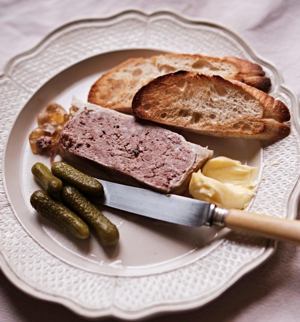 Hopkinson serves pâté de campagne