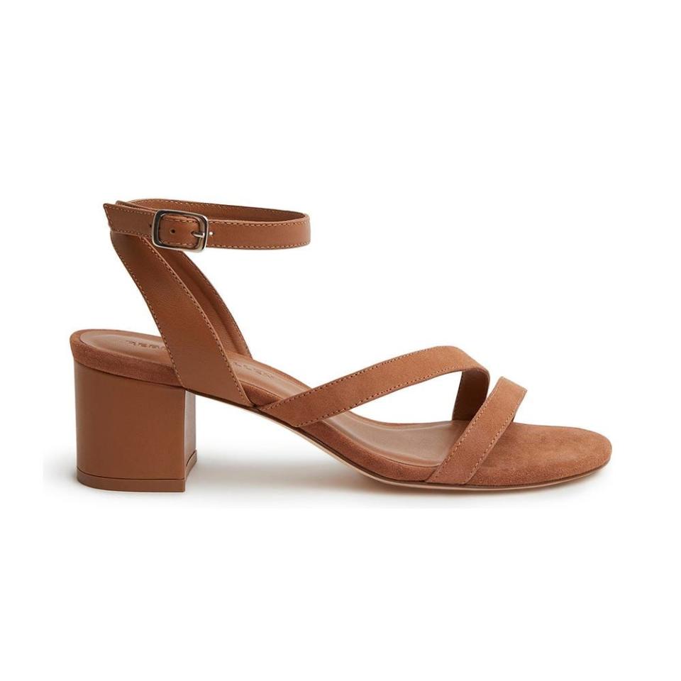 8) The Block Sandy Ankle Strap Sandal