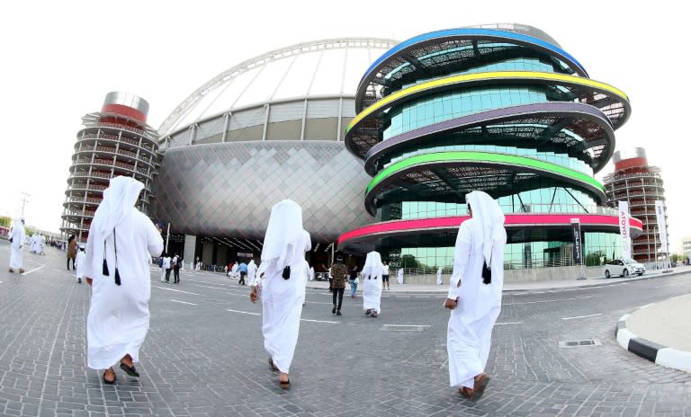 The Khalifa International Stadium in Doha, after it was refurbished ahead of the Qatar 2022 FIFA World Cup, on May 19, 2017