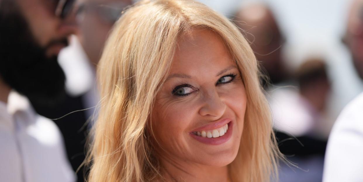 cannes, france may 19 kylie minogue is seen during the 75th annual cannes film festival at on may 19, 2022 in cannes, france photo by edward berthelotgc images