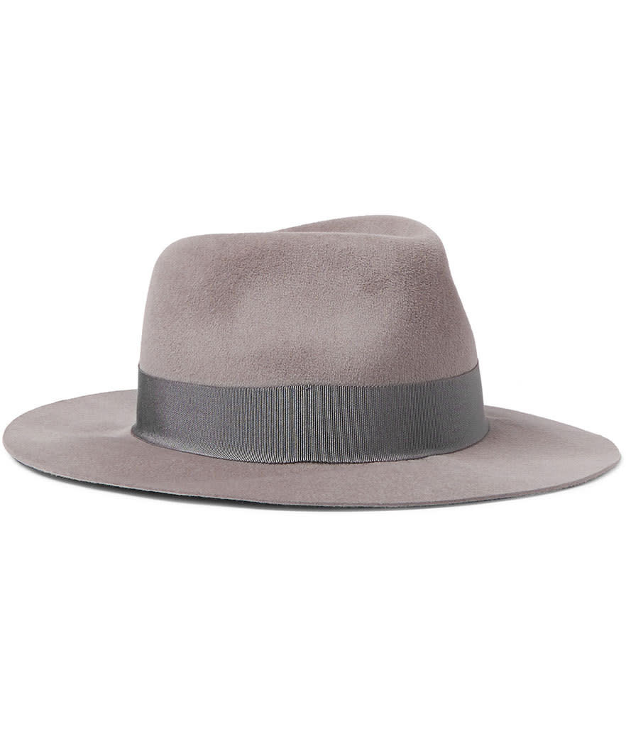 Larose Grosgrain-Trimmed Rabbit-Felt Fedora