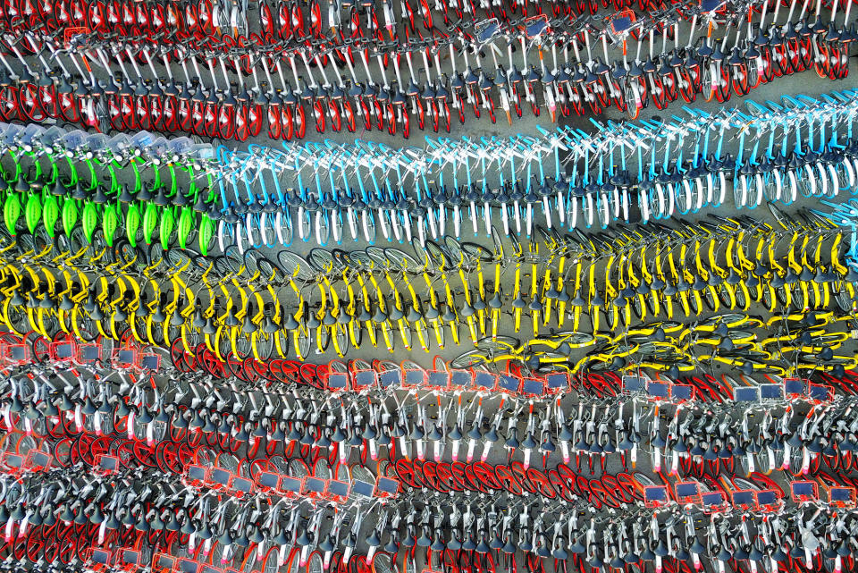 Confiscated bicycles in Shanghai