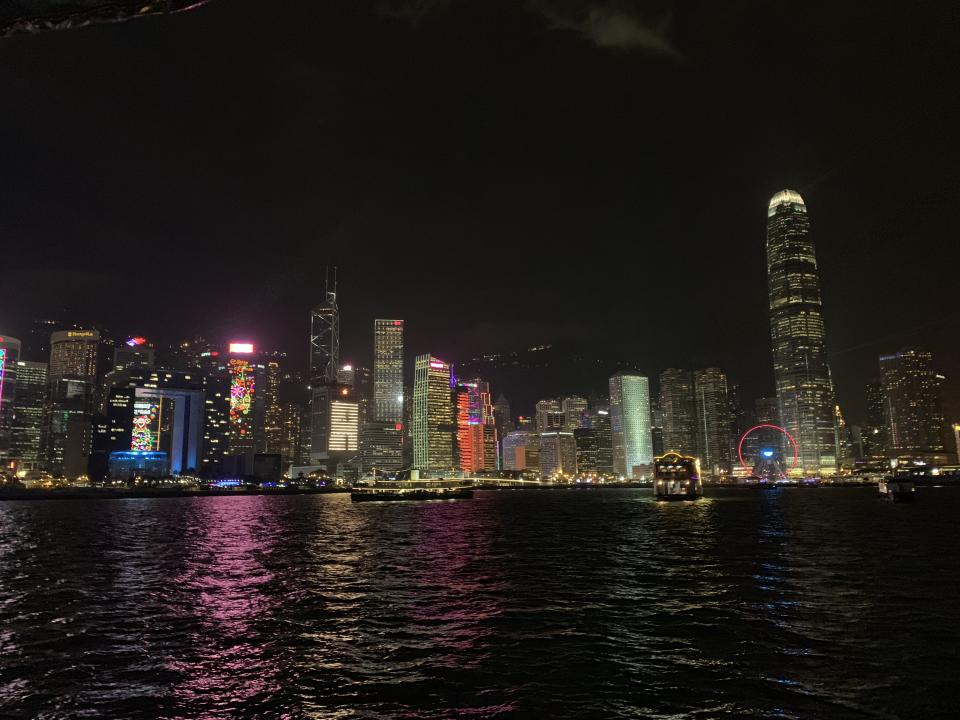 Take in Hong Kong’s iconic skyline is by boat on the “A Symphony of Lights” show on Aqua Luna. Every night at 8pm the skyline lights up in an array of dazzling lasers and lights, which are best enjoyed from the 45-minute trip on the Chinese junk boat. Photo: Yahoo Lifestyle Australia