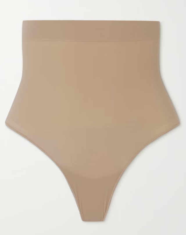 Skims Everyday Seamless Thong Clay Sculpt Bodysuit Tan Small Mid Support  Nwt