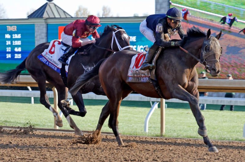 Sierra Leone wins the Blue Grass Stakes. Photo courtesy of Keeneland