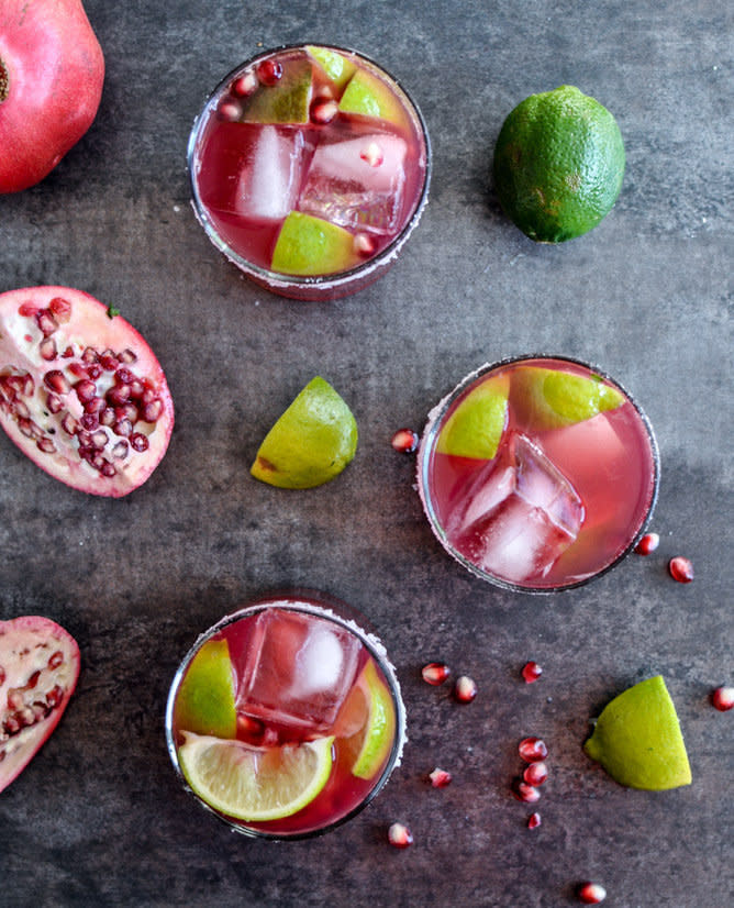 <strong>Get the <a href="https://www.howsweeteats.com/2012/11/pomegranate-margaritas/" target="_blank">Pomegranate Margaritas</a> recipe from How Sweet Eats</strong>