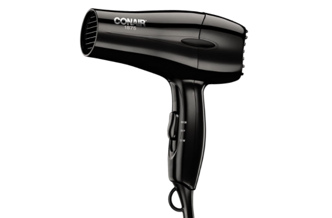 Basic black Conair hairdryer. 