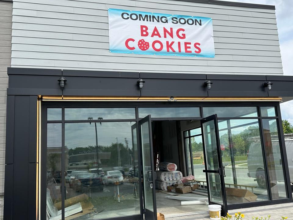 Bang Cookies is opening a store at Ocean Commons on Route 35 at Deal Road. A sign is on the building as seen on June 6, 2024.