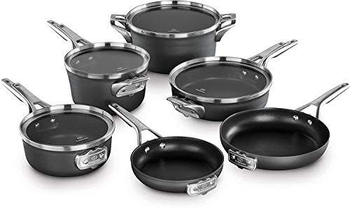 1) Calphalon Premier Space Saving Nonstick 10 Piece Set