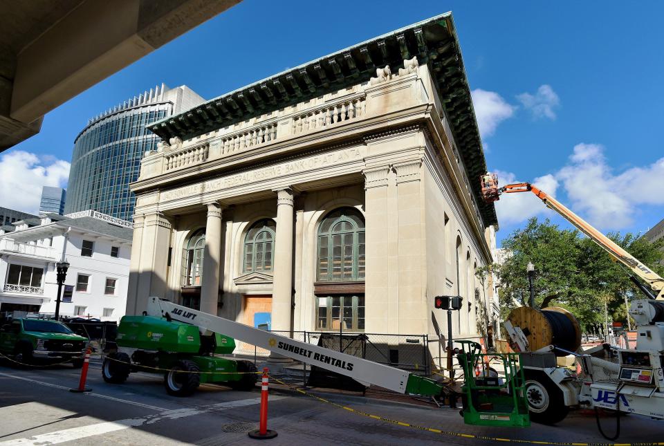 Built in 1922, the historic  Jacksonville Branch of the Federal Reserve Bank of Atlanta building at 424 N. Hogan St. is being restored for adaptive reuse as a restaurant, bar and special events space by JWB Real Estate Capital LLC.