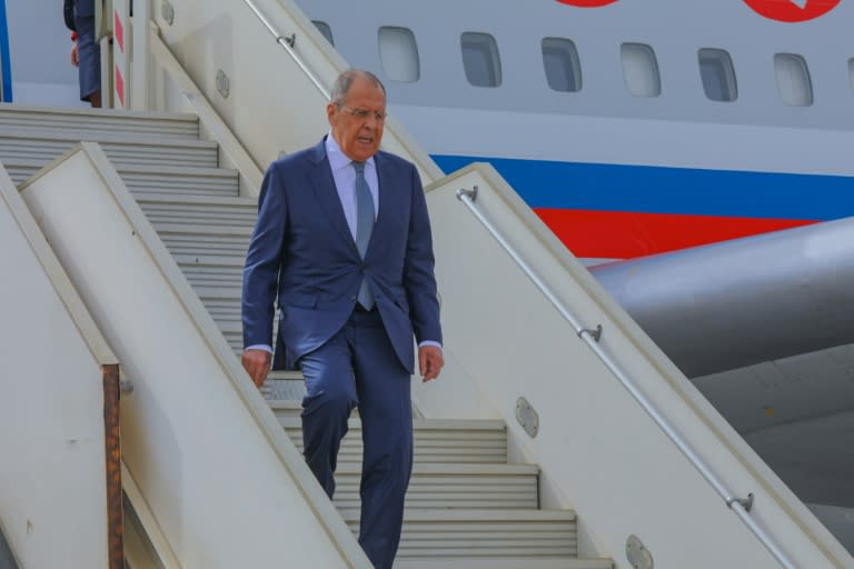 Russian Foreign Minister Sergei Lavrov arrived in N'Djamena on the last leg of his Africa tour (Denis SASSOU GUEIPEUR)