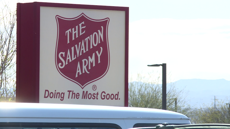 <em>The Southern Nevada Salvation Army Henderson Corps. food pantry near Lake Mead Pkwy. and Boulder Hwy. is open to residents seeking food on Tuesdays and Thursdays from 9 a.m. to 11 a.m. (KLAS)</em>