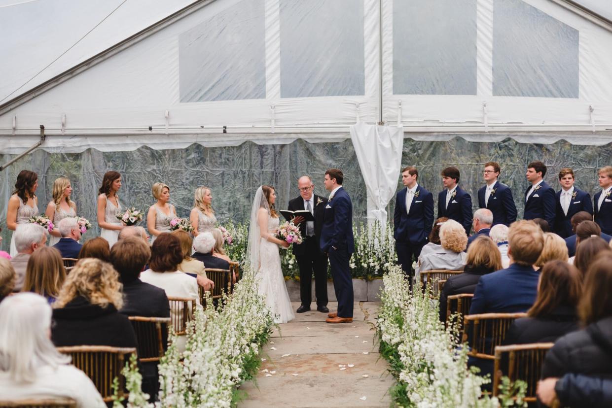 Rainy Wedding Ceremony Tent