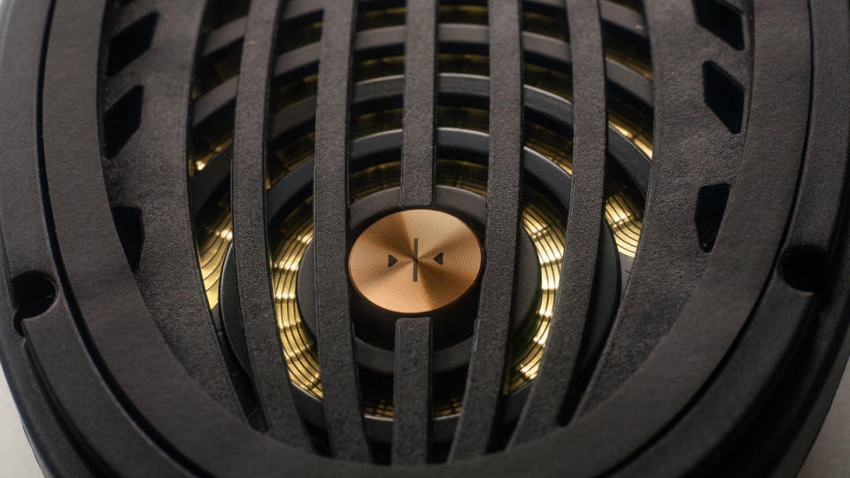 A close-up of a driver in Meze Audio's Empyrean II headphones.