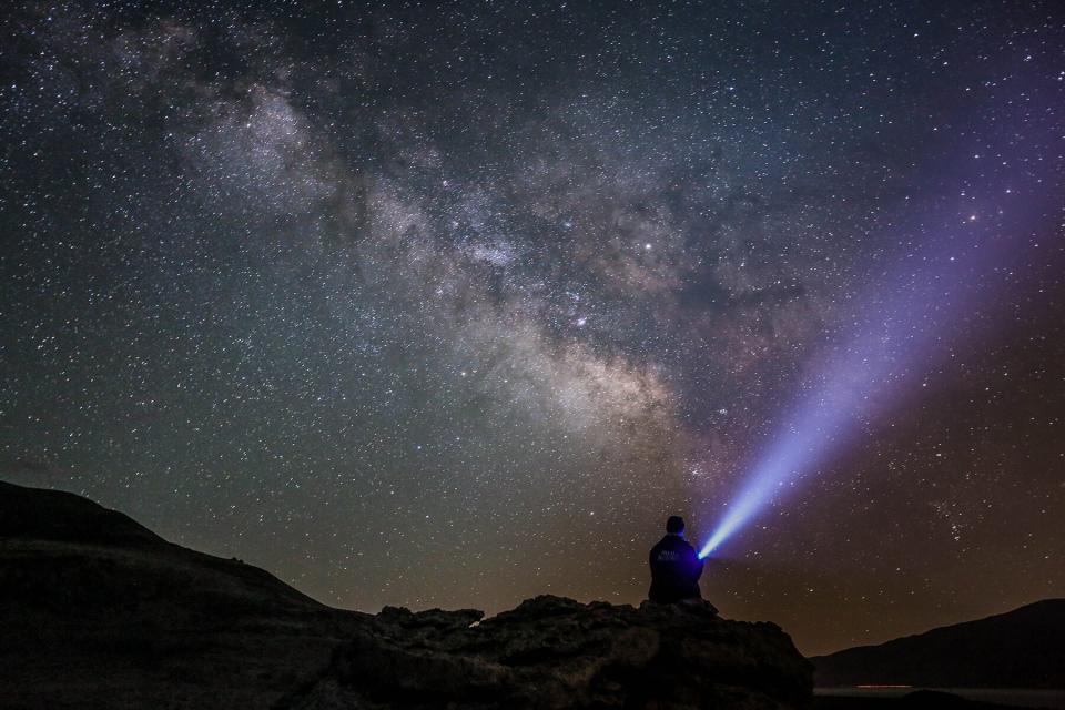 Astrotourist in the Dark Sky Sanctuary at Massacre Rim, Near Reno Tahoe