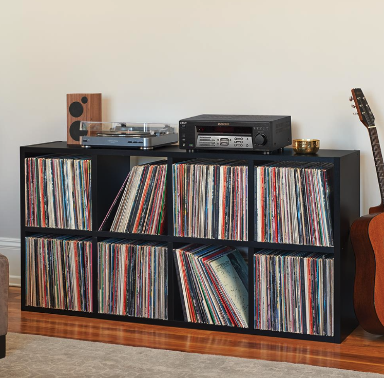 hammacher schlemmer lp organizer, record storage ideas