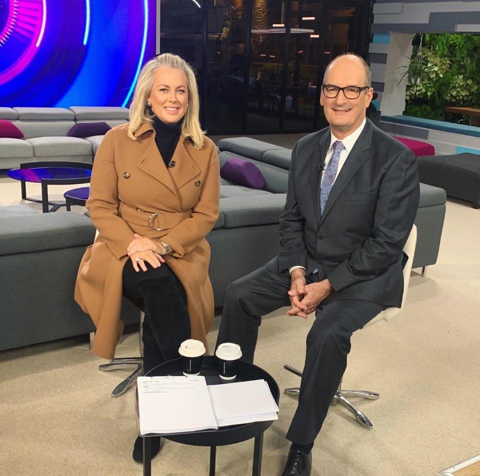 Sunrise's Samantha Armytage and David 'Kochie' Koch may be asked to work an extra hour a day if Seven goes through with the rumoured plan to axe The Morning Show. Photo: Instagram/Sunrise