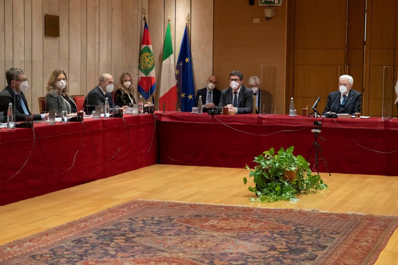 Italian President Sergio Mattarella presides over the session of the plenary assembly of the Superior Council of the Judiciary (CSM), in Rome