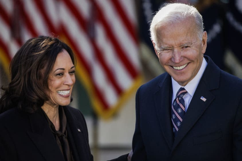 Kamala Harris and Joe Biden.