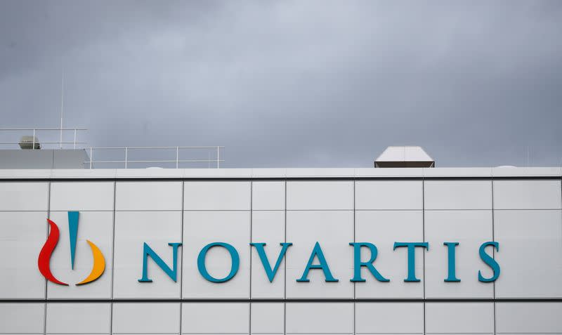 FILE PHOTO: Logo is seen at factory of Novartis in Stein, Switzerland