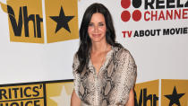 <p>In 1984, Courteney Cox got her big break when she was featured in Bruce Springsteen’s “Dancing in the Dark” music video. Of course, she’s best known as Monica Geller on “Friends,” a role that earned her and her five main co-stars each $1 million per episode by the end of the show's 10-year run in 2004. One of the highest-paid television casts in history, the six performers each earn $20 million per year in residuals, according to People.</p> <p>Cox also is known for her work as Gale Weathers in the “Scream” franchise, a role she has played four times and is set to reprise for “Scream 5.” Additionally, she starred as Jules Cobb on “Cougar Town,” which ran from 2009-15. She warmed the hearts of Friends' fans by appearing in a Friends Reunion on HBO Max in 2021.</p> <p>In 1999, Cox married actor David Arquette, but the pair separated in 2010 and divorced in 2012. She’s been linked to rocker Johnny McDaid since 2014.</p> <p><em><strong>Whoa: <a href="https://www.gobankingrates.com/money/wealth/how-much-actors-get-paid-for-reruns/?utm_campaign=1128534&utm_source=yahoo.com&utm_content=11&utm_medium=rss" rel="nofollow noopener" target="_blank" data-ylk="slk:Here’s How Much Jennifer Aniston and Other Actors Get Paid for Their Reruns;elm:context_link;itc:0;sec:content-canvas" class="link ">Here’s How Much Jennifer Aniston and Other Actors Get Paid for Their Reruns</a></strong></em></p> <p><small>Image Credits: Featureflash Photo Agency / Shutterstock.com</small></p>