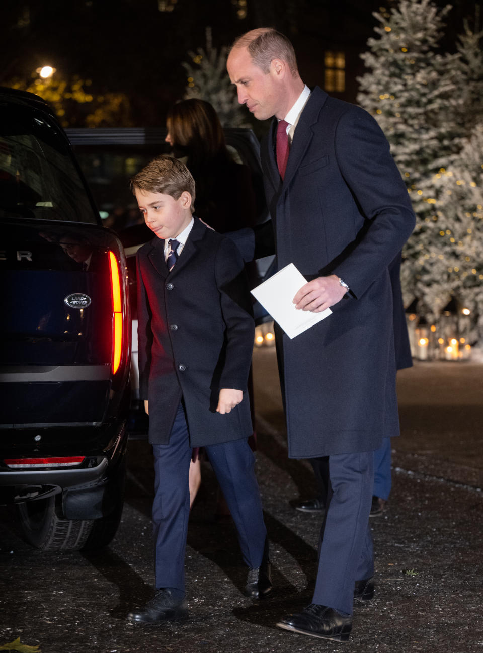 Prince William and Prince George at an event