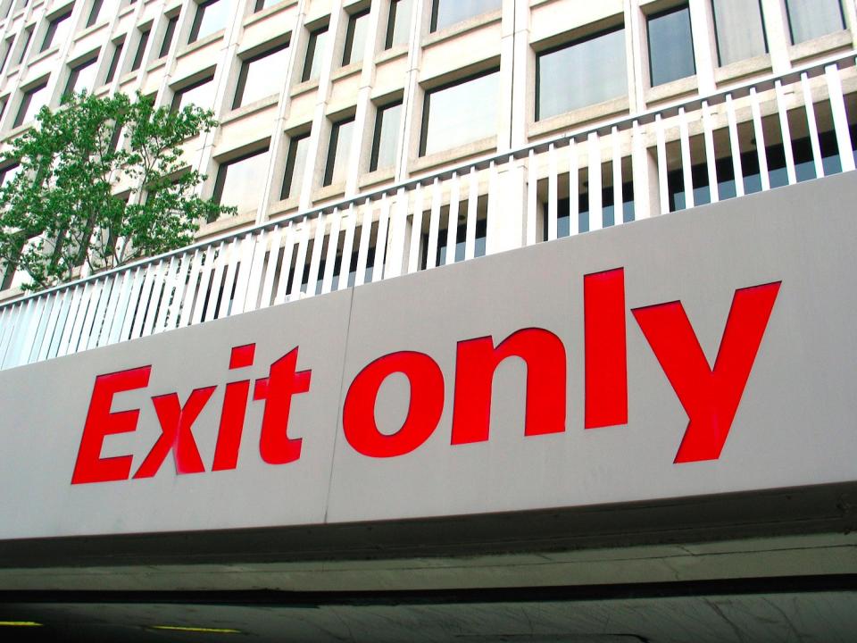 exit only sign